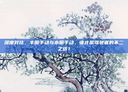 深度对比,丰田手动与本田手动,谁才是驾驶者的不二之选?