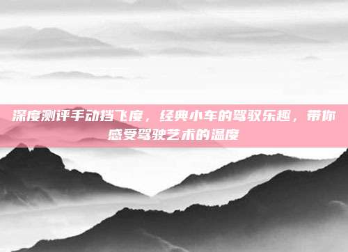 深度测评手动挡飞度,经典小车的驾驭乐趣,带你感受驾驶艺术的温度