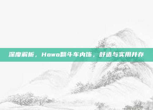 深度解析,Howo翻斗车内饰,舒适与实用并存