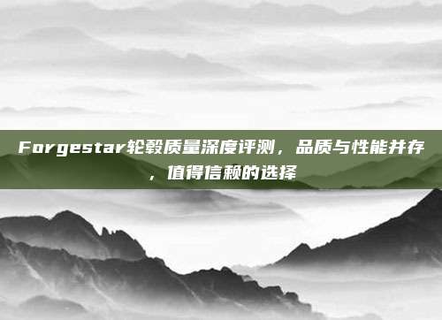 Forgestar轮毂质量深度评测,品质与性能并存,值得信赖的选择