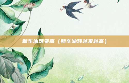 新车油耗变高（新车油耗越来越高）