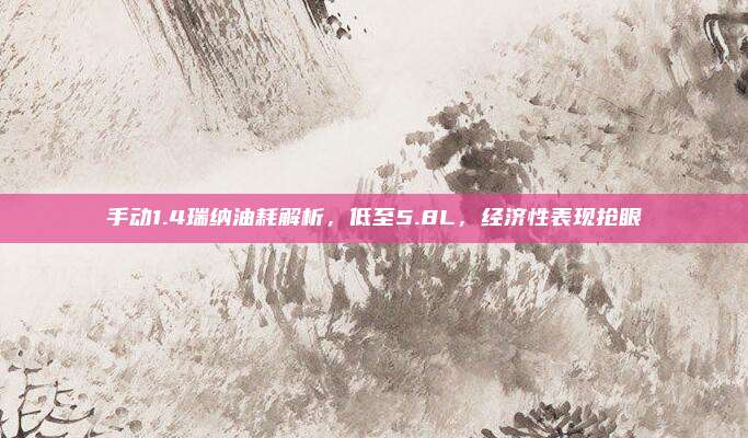 手动1.4瑞纳油耗解析,低至5.8L,经济性表现抢眼