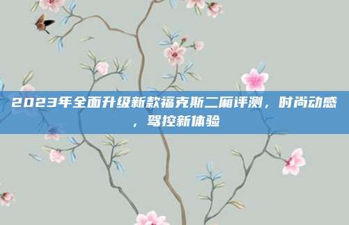 2023年全面升级新款福克斯二厢评测,时尚动感,驾控新体验