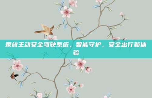 荣放主动安全驾驶系统,智能守护,安全出行新体验