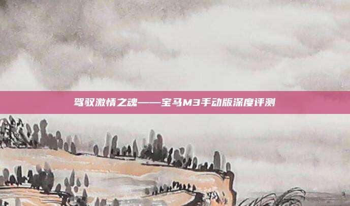 驾驭激情之魂——宝马M3手动版深度评测