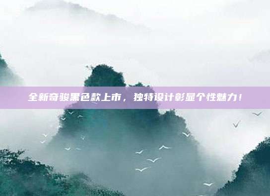 全新奇骏黑色款上市,独特设计彰显个性魅力!