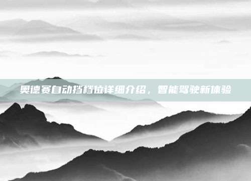 奥德赛自动挡档位详细介绍,智能驾驶新体验