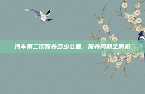 汽车第二次保养多少公里,保养周期全解析