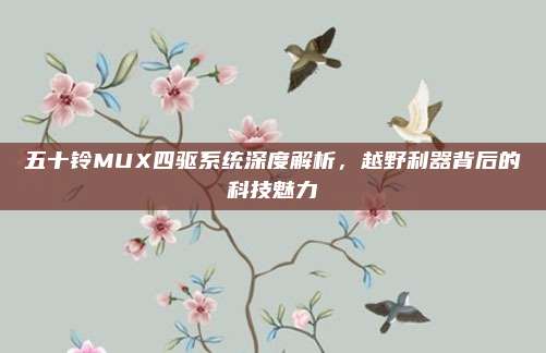 五十铃MUX四驱系统深度解析,越野利器背后的科技魅力