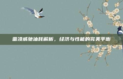 雷凌威驰油耗解析,经济与性能的完美平衡