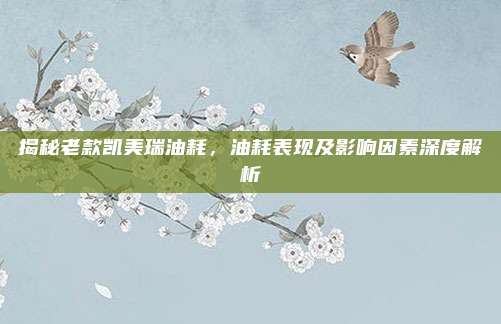 揭秘老款凯美瑞油耗,油耗表现及影响因素深度解析