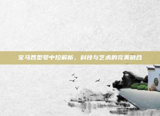 宝马各型号中控解析,科技与艺术的完美融合