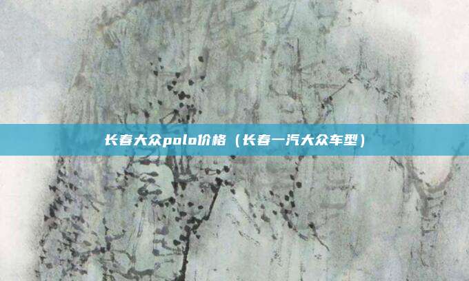 长春大众polo价格（长春一汽大众车型）