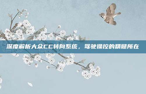 深度解析大众CC转向系统,驾驶操控的精髓所在