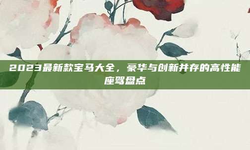 2023最新款宝马大全,豪华与创新并存的高性能座驾盘点