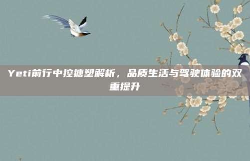 Yeti前行中控搪塑解析,品质生活与驾驶体验的双重提升