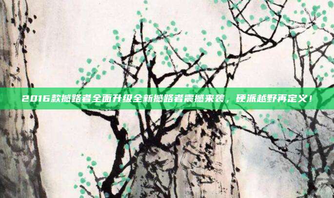 2016款撼路者全面升级全新撼路者震撼来袭,硬派越野再定义!