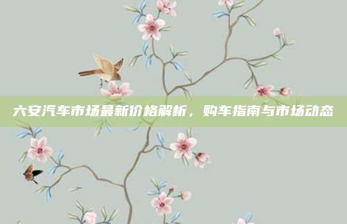 六安汽车市场最新价格解析,购车指南与市场动态