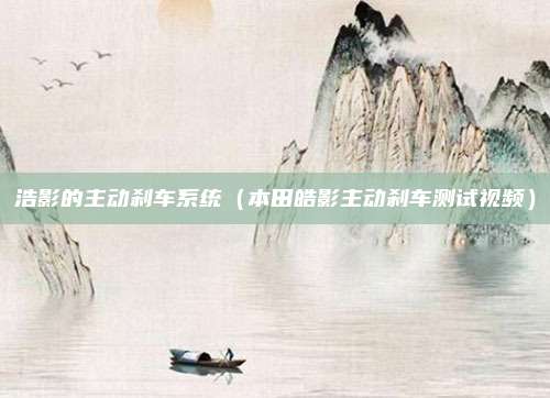 浩影的主动刹车系统（本田皓影主动刹车测试视频）
