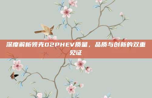 深度解析领克02PHEV质量,品质与创新的双重见证