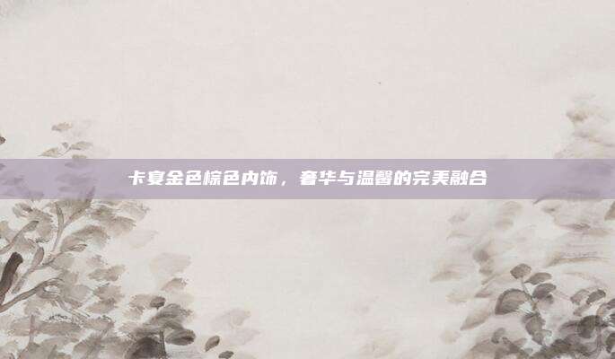 卡宴金色棕色内饰,奢华与温馨的完美融合