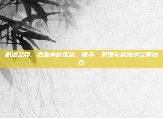 霸道之尊,后座内饰揭秘,奢华、舒适与科技的完美融合