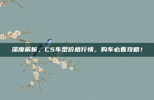 深度解析,C5车型价格行情,购车必看攻略!