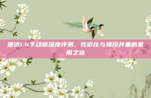 捷达1.4手动版深度评测,性价比与操控并重的家用之选
