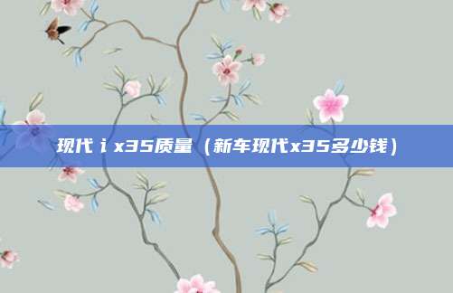 现代讠x35质量（新车现代x35多少钱）