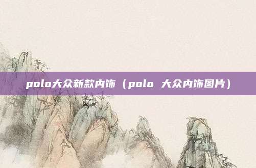 polo大众新款内饰（polo 大众内饰图片）