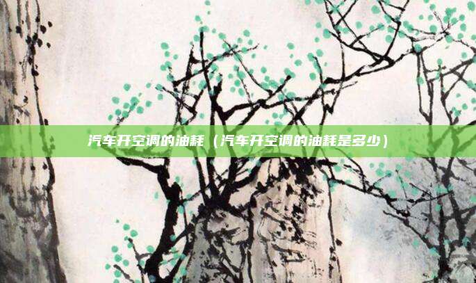 汽车开空调的油耗（汽车开空调的油耗是多少）