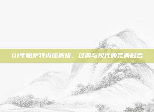 01年帕萨特内饰解析,经典与现代的完美融合