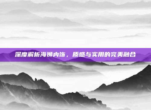 深度解析海狮内饰,质感与实用的完美融合