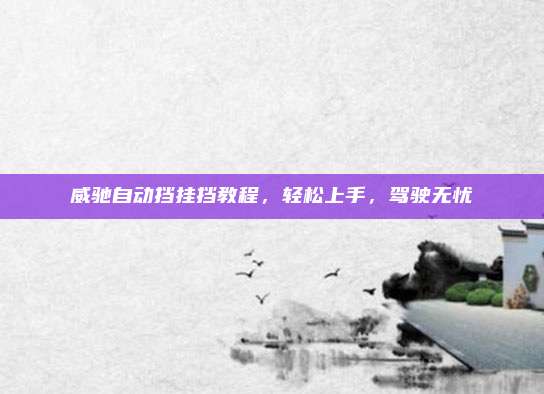 威驰自动挡挂挡教程,轻松上手,驾驶无忧