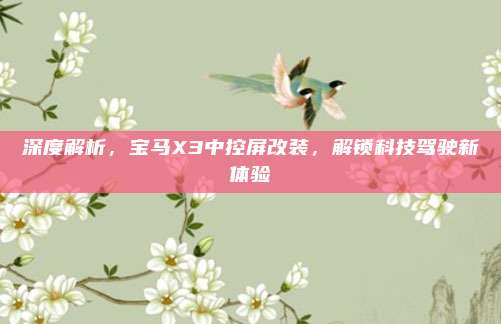 深度解析,宝马X3中控屏改装,解锁科技驾驶新体验