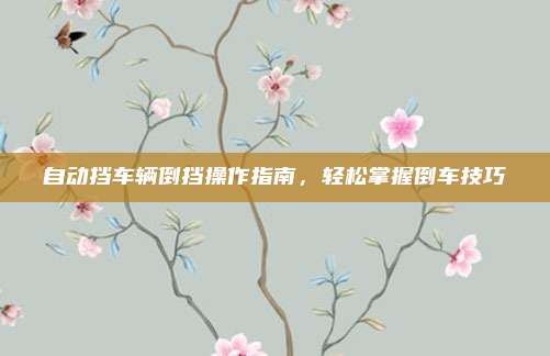 自动挡车辆倒挡操作指南，轻松掌握倒车技巧