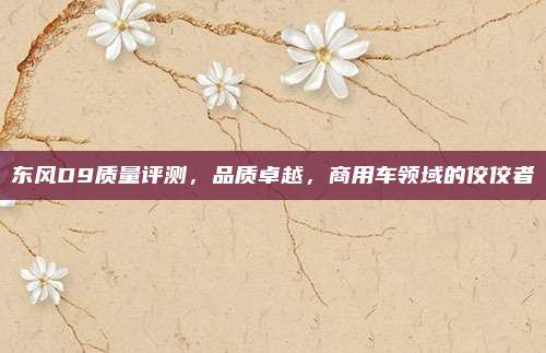 东风D9质量评测，品质卓越，商用车领域的佼佼者