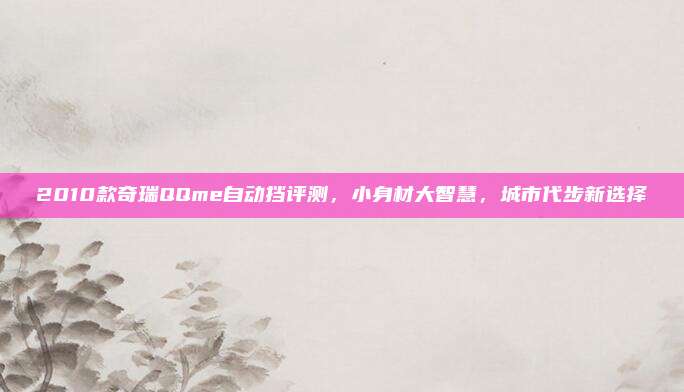 2010款奇瑞QQme自动挡评测,小身材大智慧,城市代步新选择