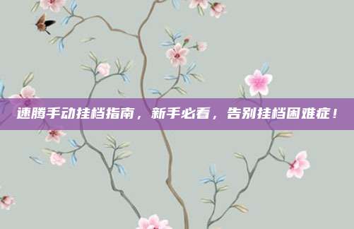 速腾手动挂档指南,新手必看,告别挂档困难症!