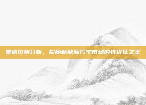 奥德价格分析,揭秘新能源汽车市场的性价比之王