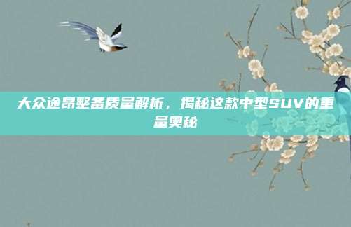 大众途昂整备质量解析,揭秘这款中型SUV的重量奥秘