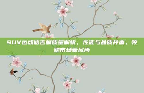 SUV运动版吉利质量解析,性能与品质并重,领跑市场新风尚