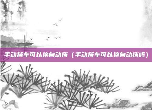手动挡车可以换自动挡（手动挡车可以换自动挡吗）