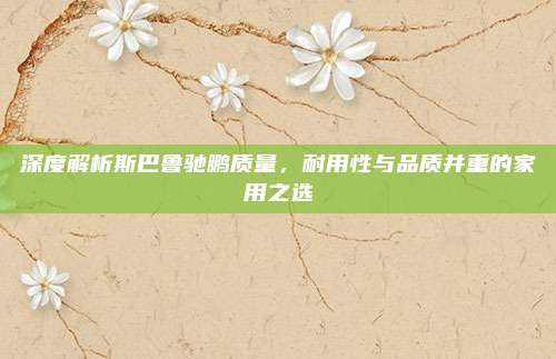 深度解析斯巴鲁驰鹏质量，耐用性与品质并重的家用之选