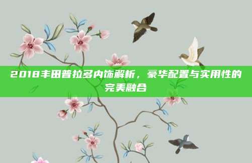 2018丰田普拉多内饰解析，豪华配置与实用性的完美融合