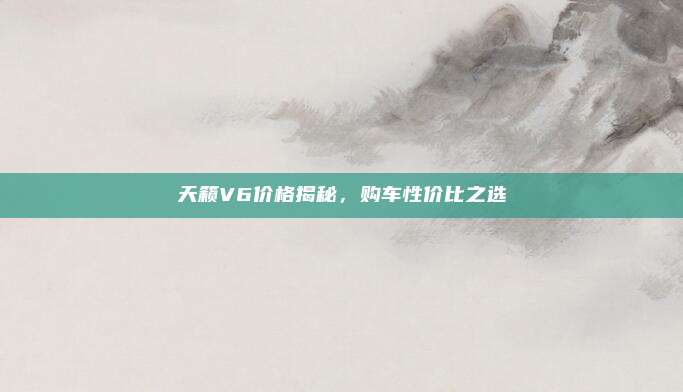 天籁V6价格揭秘,购车性价比之选