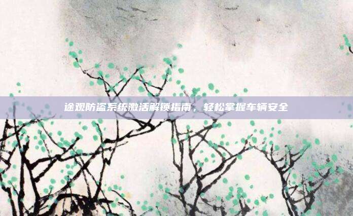 途观防盗系统激活解锁指南,轻松掌握车辆安全