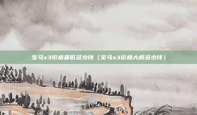 宝马x3价格最低多少钱（宝马x3价格大概多少钱）