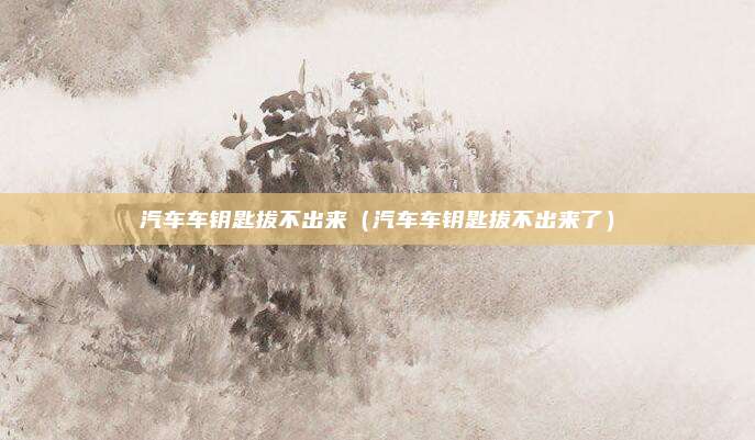 汽车车钥匙拔不出来(汽车车钥匙拔不出来了)