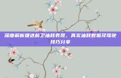 深度解析捷达前卫油耗表现,真实油耗数据及驾驶技巧分享